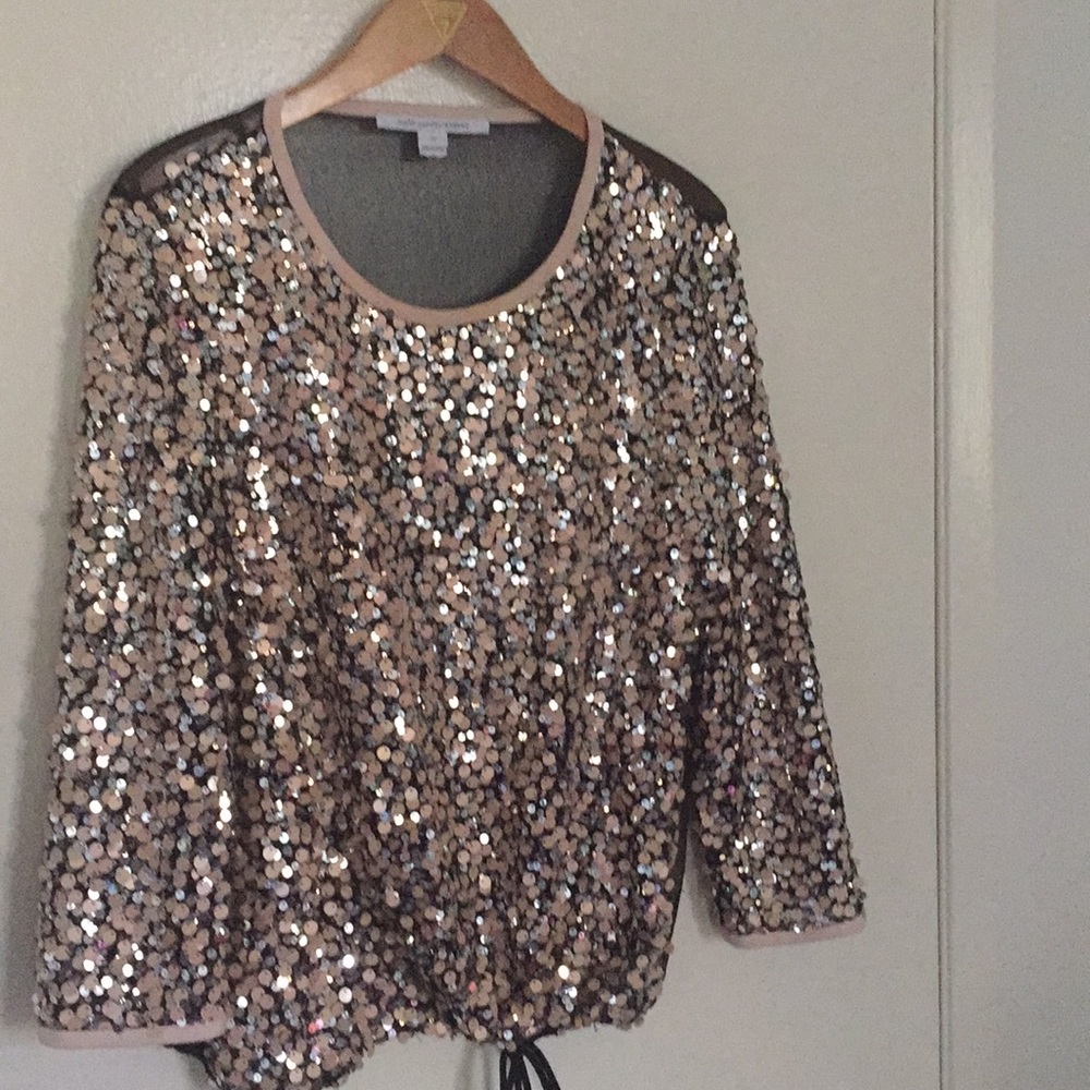 DVF sequin top size 14